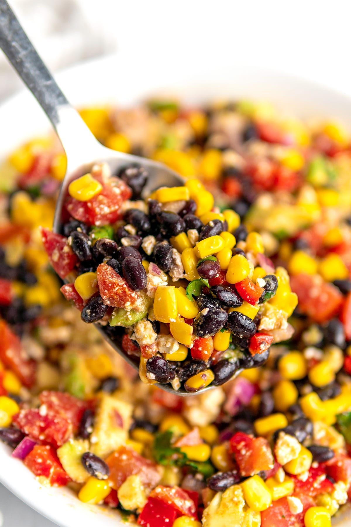 Mexican Salad With Black Beans, Corn & Avocado