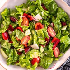 Side salad with lemon honey vinaigrette