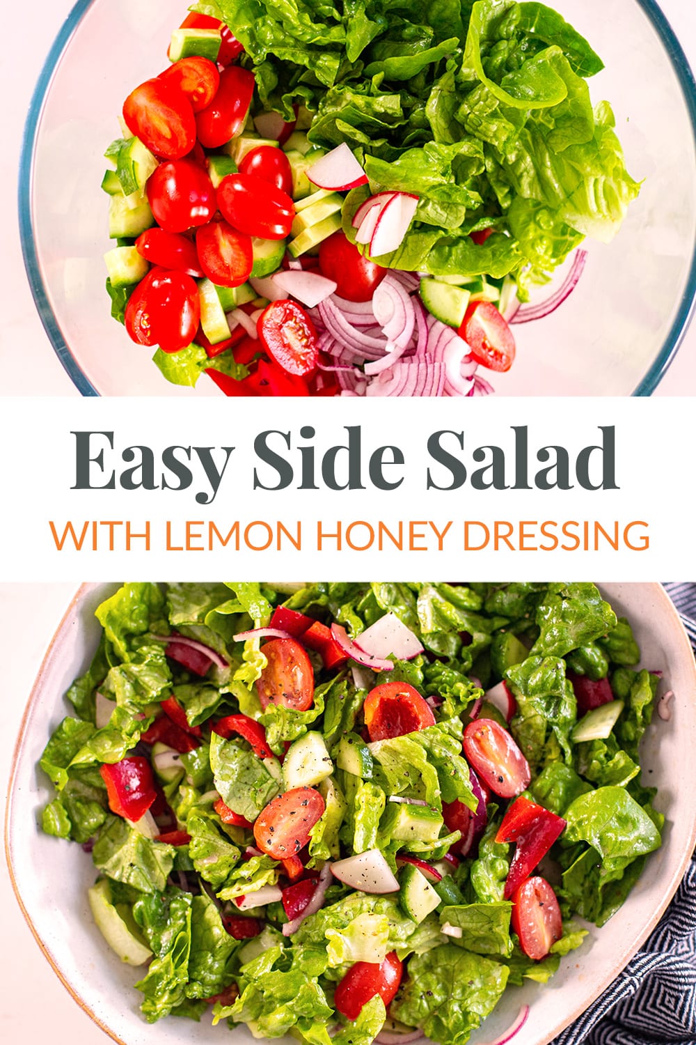Side Salad With Lemon Honey Vinaigrette