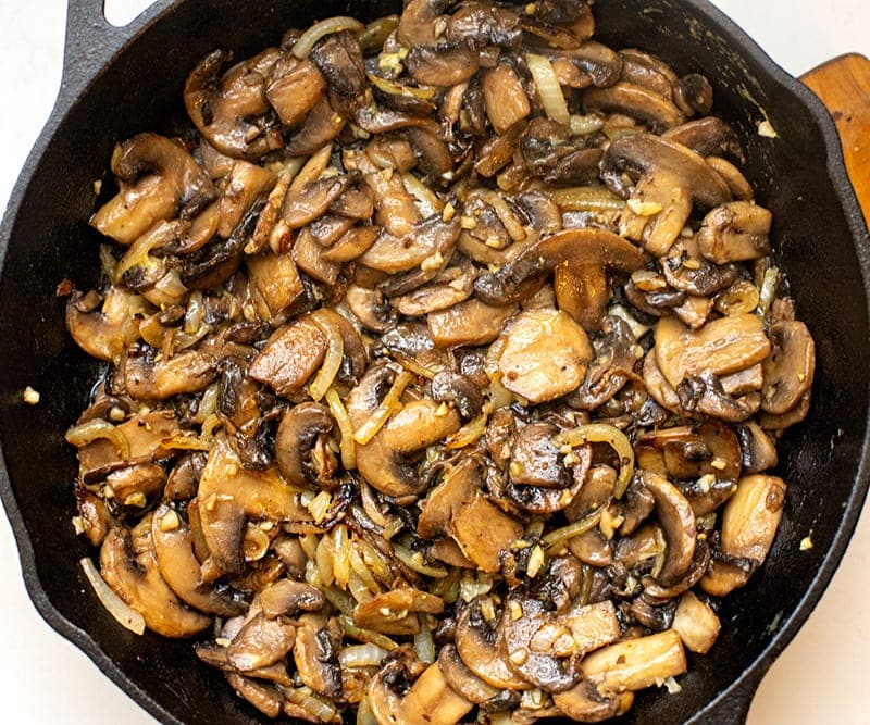 Mushrooms onions for Stroganoff