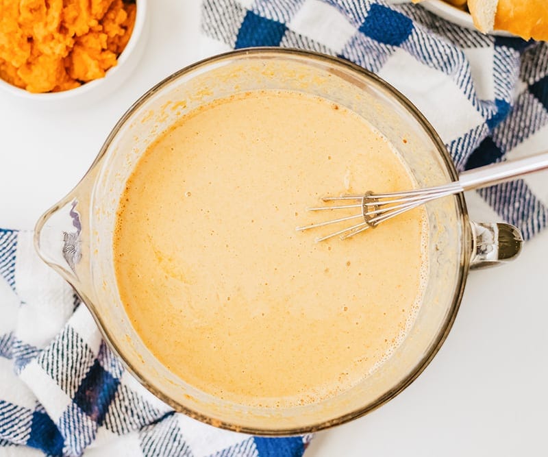 pumpkin spiced cream mixture