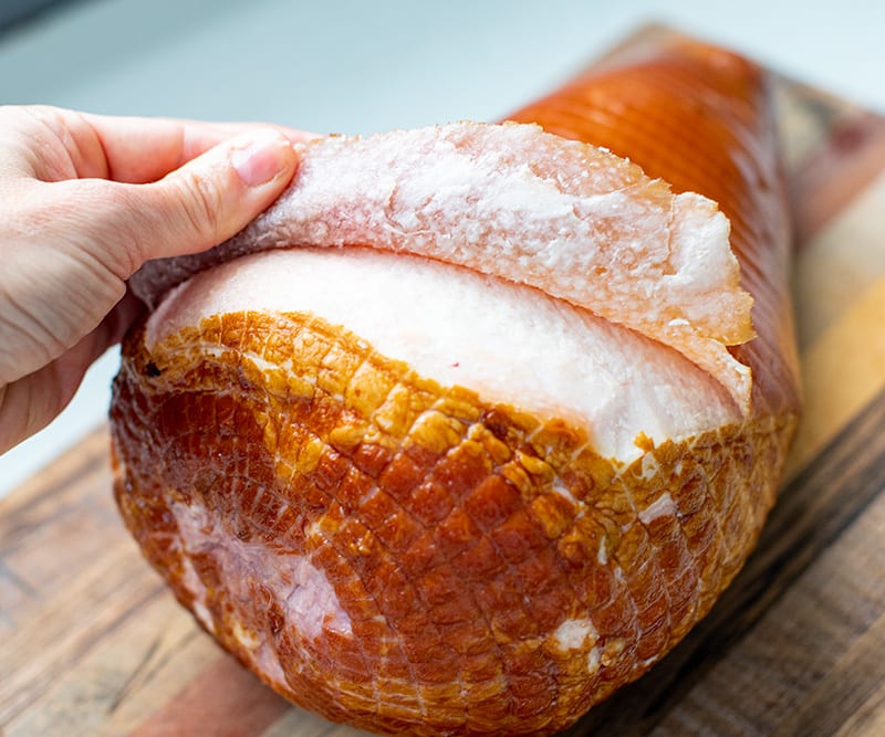 how to remove ham rind