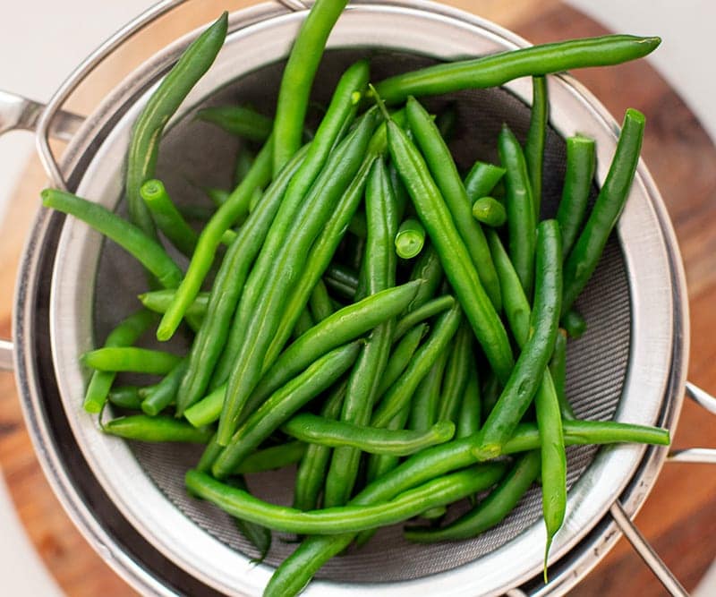 Strain the green beans