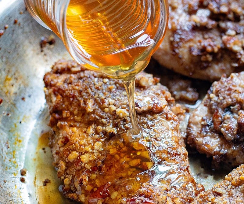 Add honey to chicken