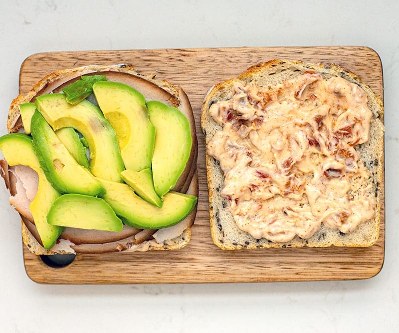 Ingredients for Avocado Turkey Sandwich With Sun-Dried Tomato Aioli