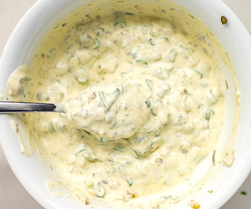 Tartar sauce for the best fish sandwich recipe