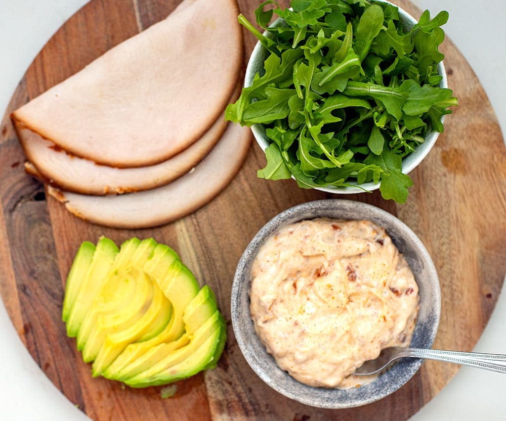 Ingredients for Avocado Turkey Sandwich With Sun-Dried Tomato Aioli