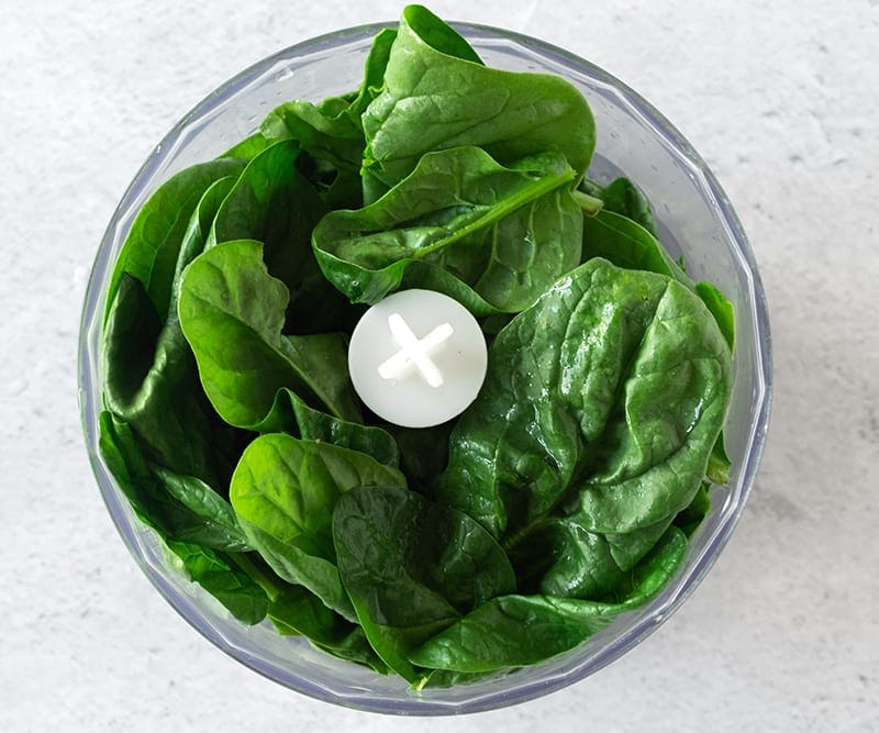 Chop the spinach