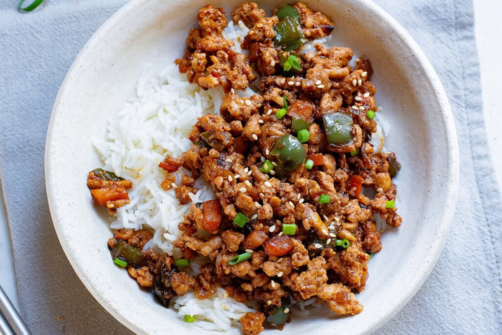 ground chicken stir fry recipe