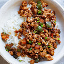 ground chicken stir fry recipe