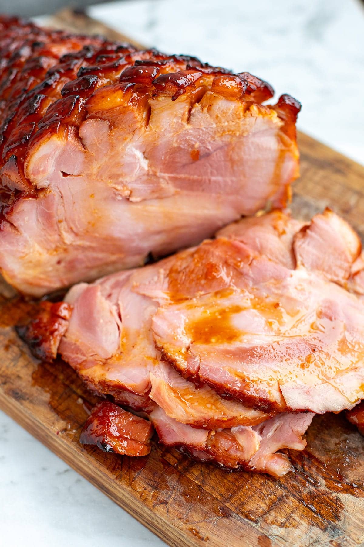 Baked glazed ham