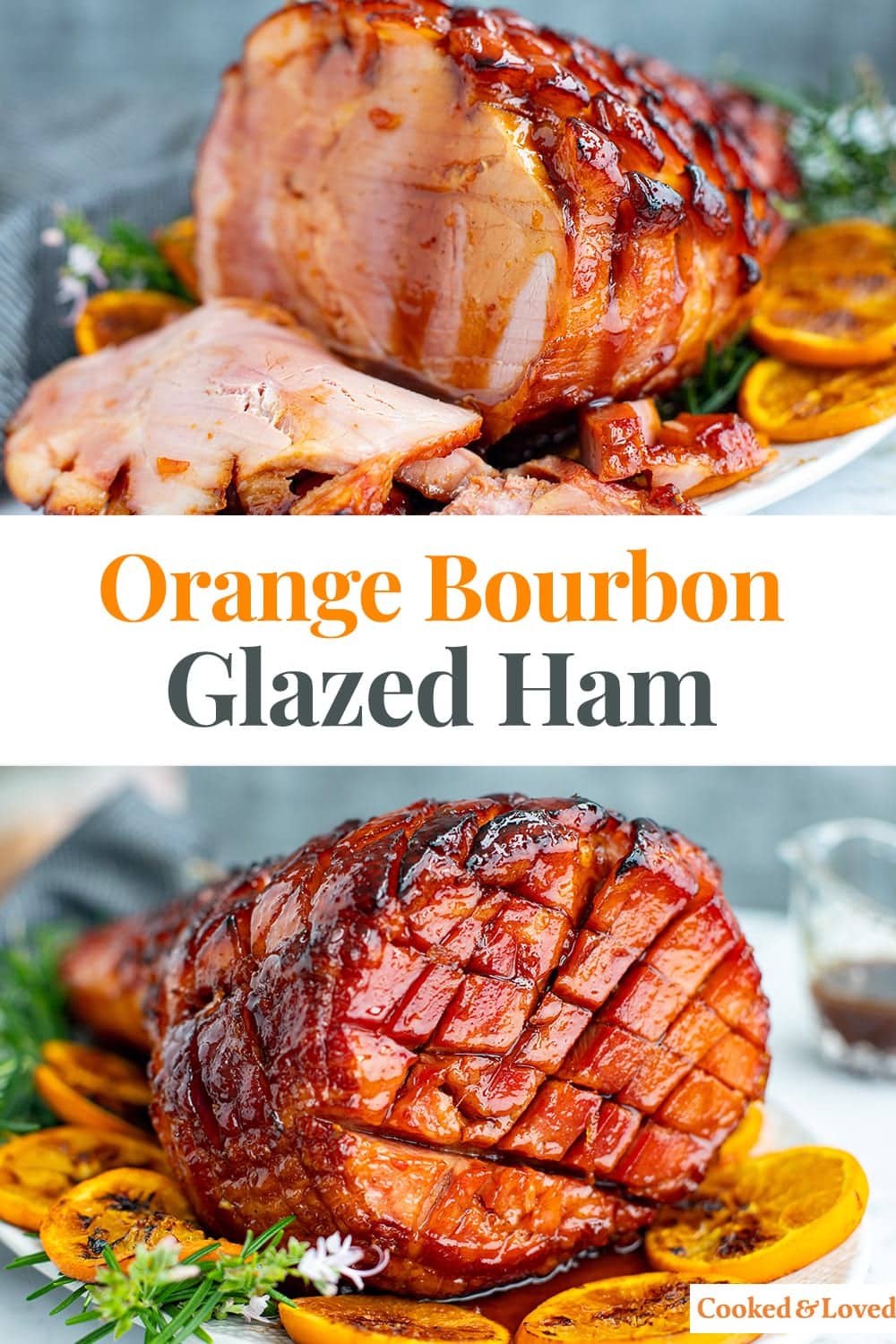 Orange Bourbon Glazed Ham