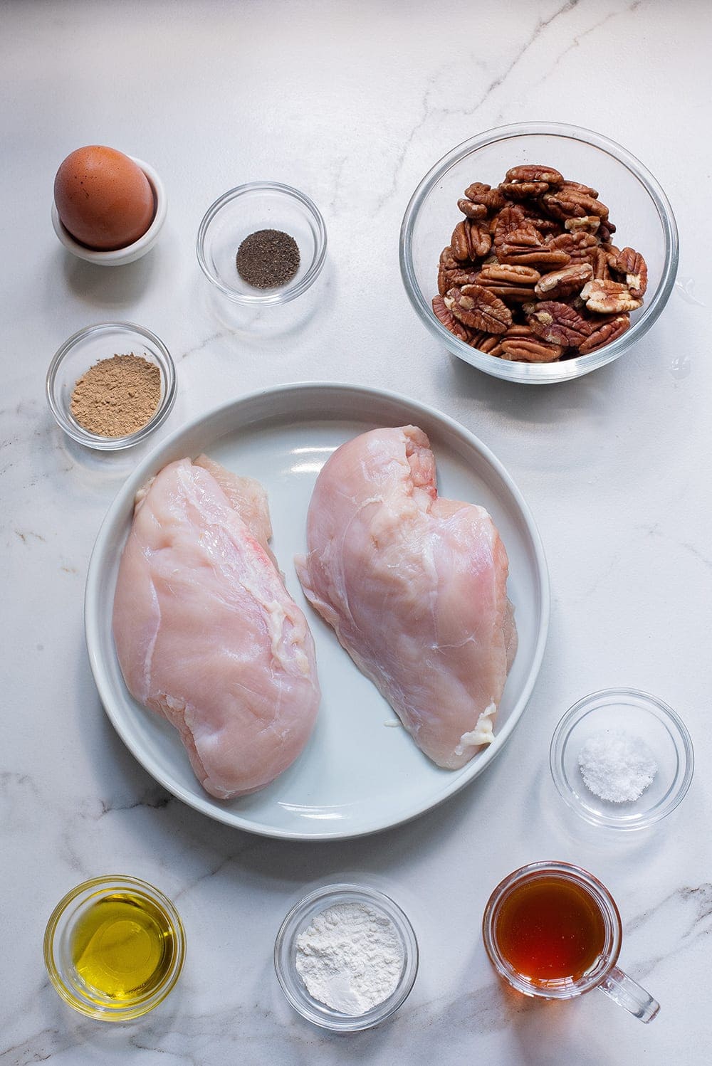 Ingredients for pecan chicken