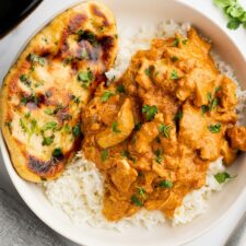 Garlic Naan Bread & Slow Cooker Chicken Tikka Masala