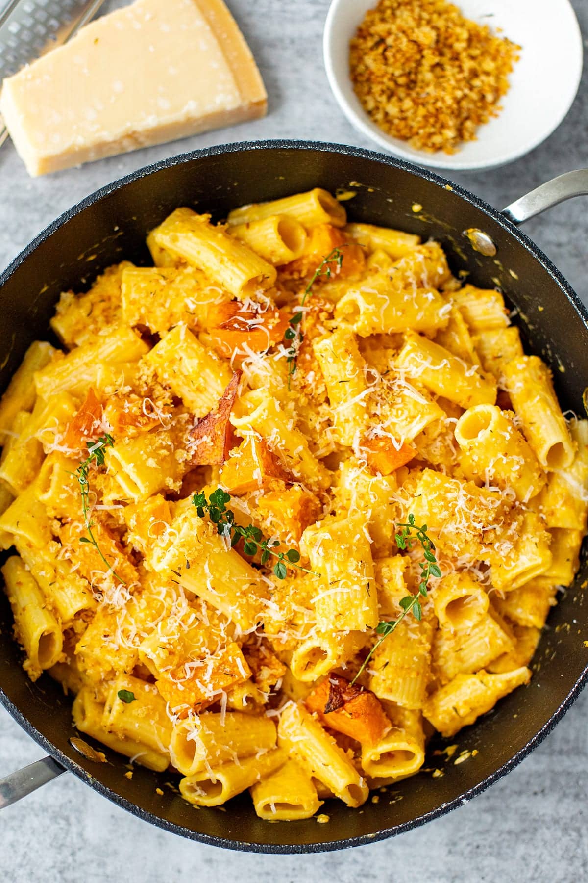 Butternut Squash Pasta Recipe With Rigatoni With Garlic Crumbs