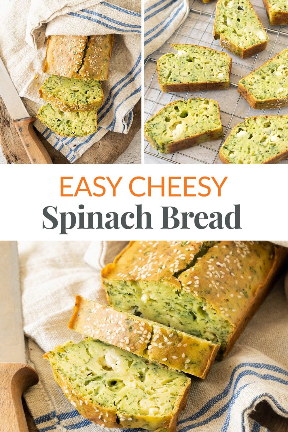 Easy Cheesy Spinach Bread