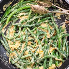 Creamed Green Beans With Onions & Garlic