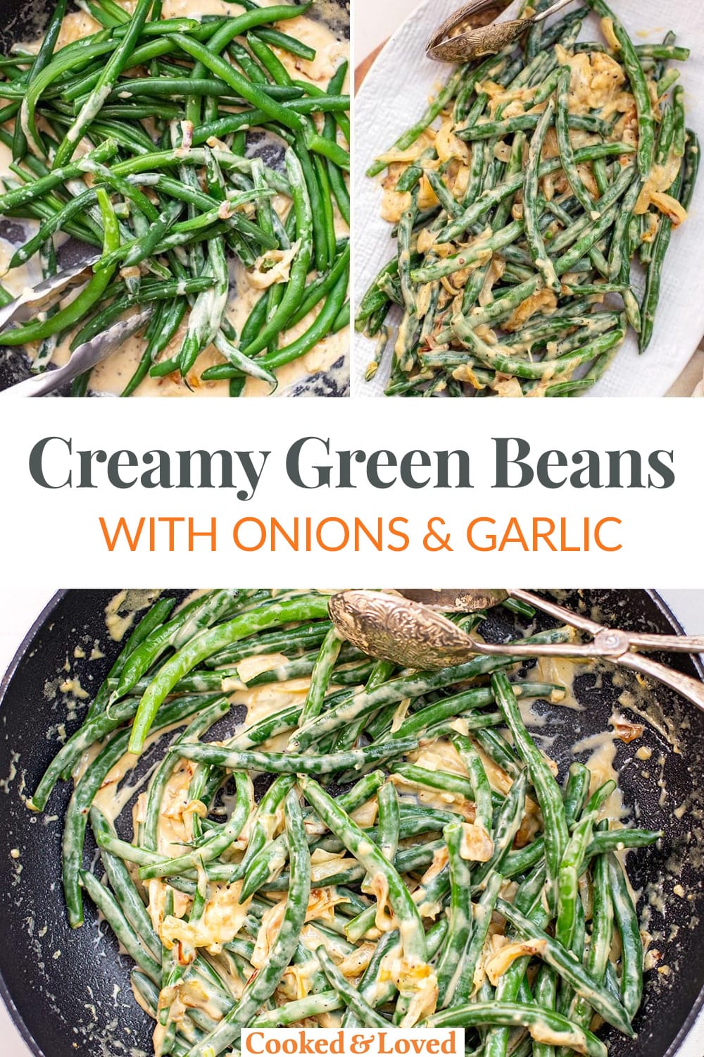 Creamy Green Beans With Onions & Garlic