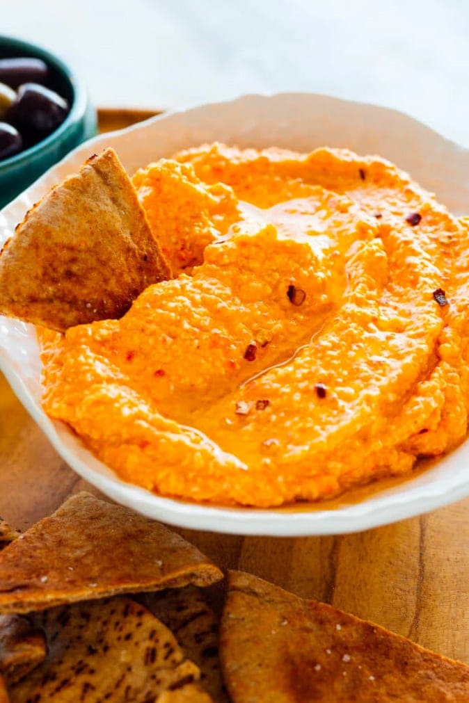 roast red pepper and feta dip