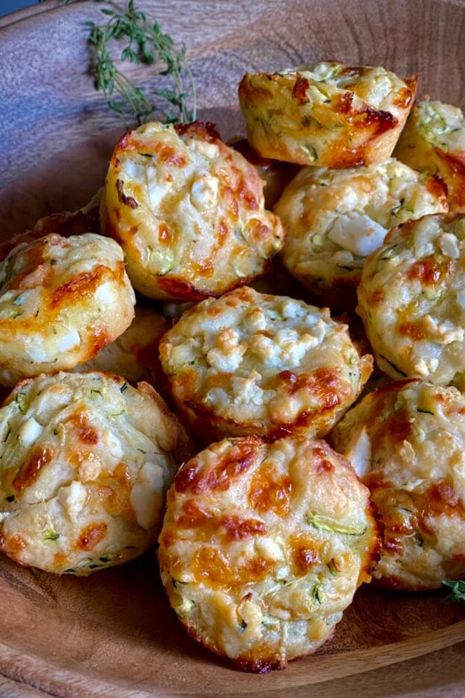 Feta zucchini muffins