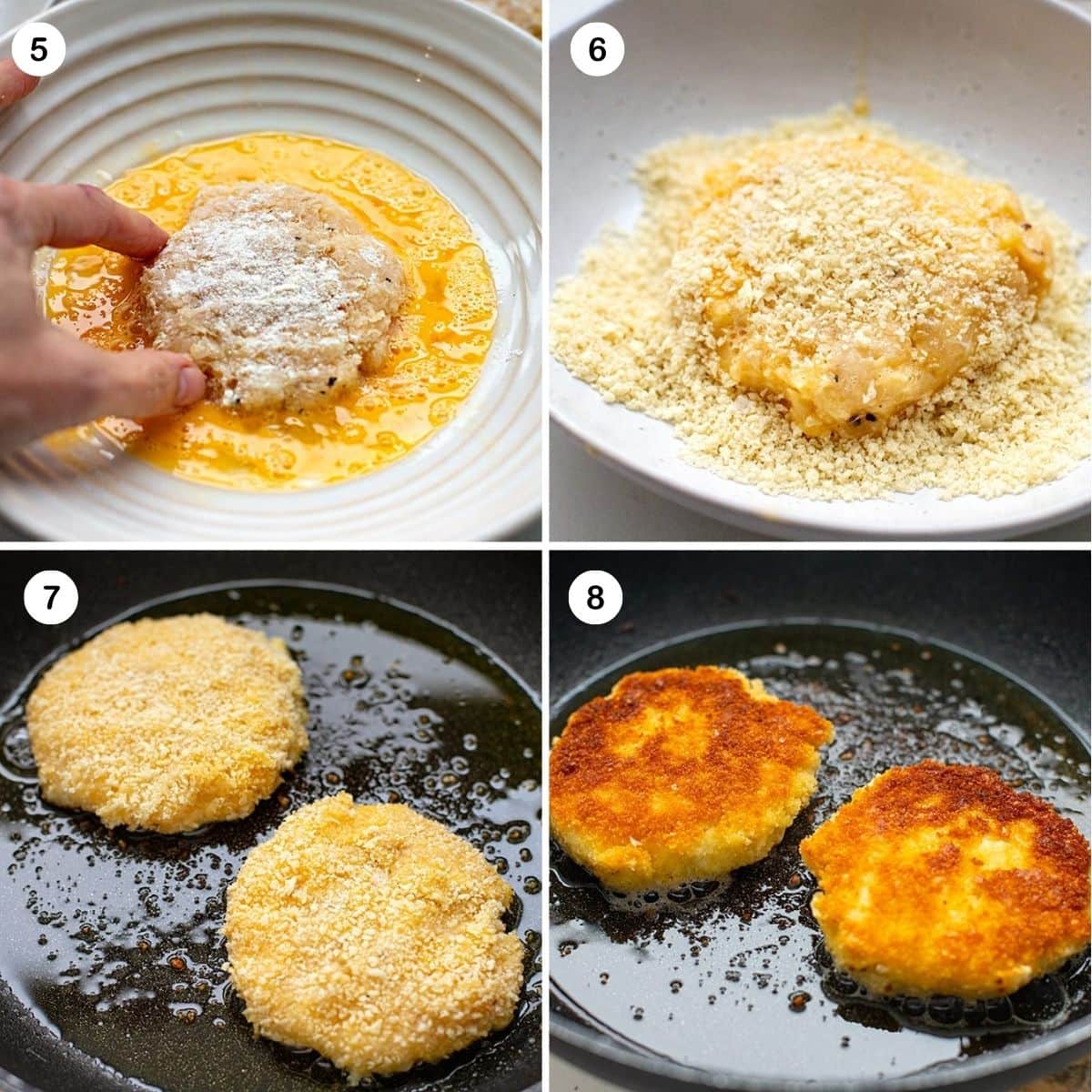 How to cook fish patties in a frying pan.