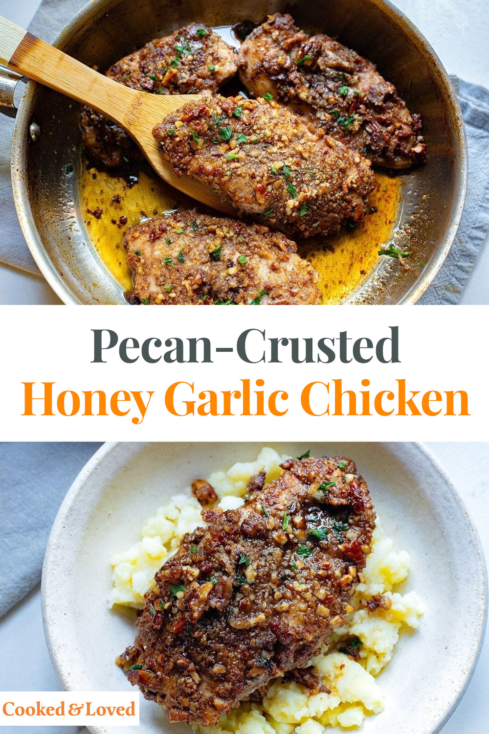 Pecan-Crusted Chicken With Honey & Garlic