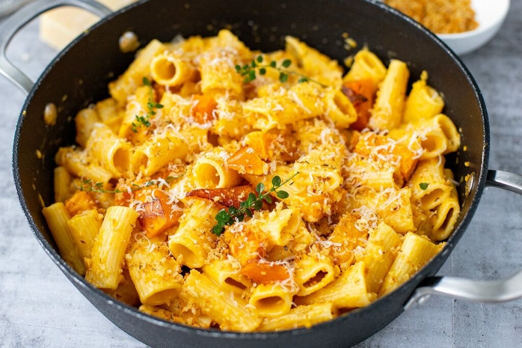 Roasted Butternut Squash Pasta With Rigatoni & Garlic Crumbs