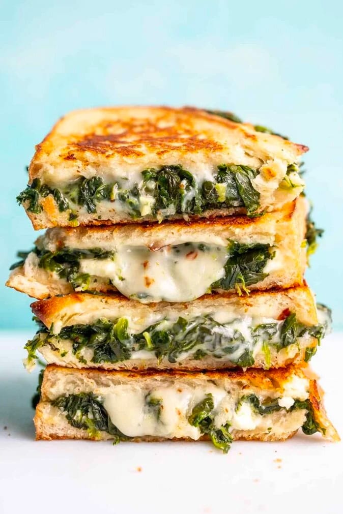 Spinach Feta Grilled Cheese