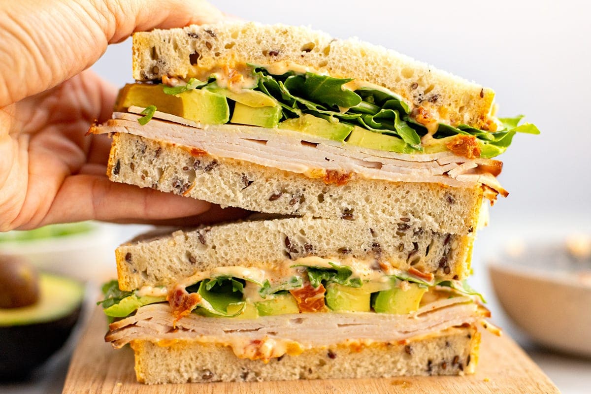 Avocado Turkey Sandwich With Sun-Dried Tomato Aioli