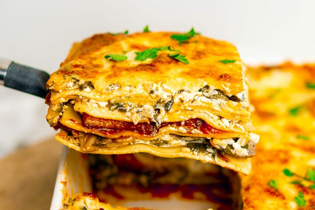 vegetable cottage cheese lasagna recipe feature