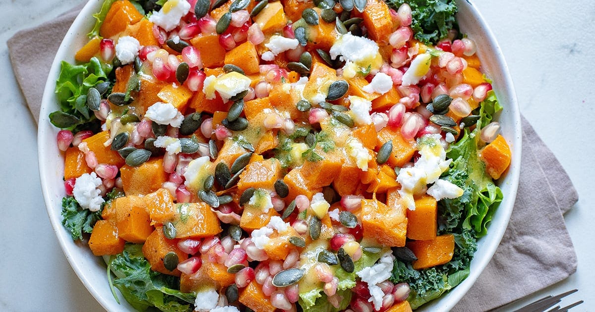 Butternut Squash & Pomegranate Salad