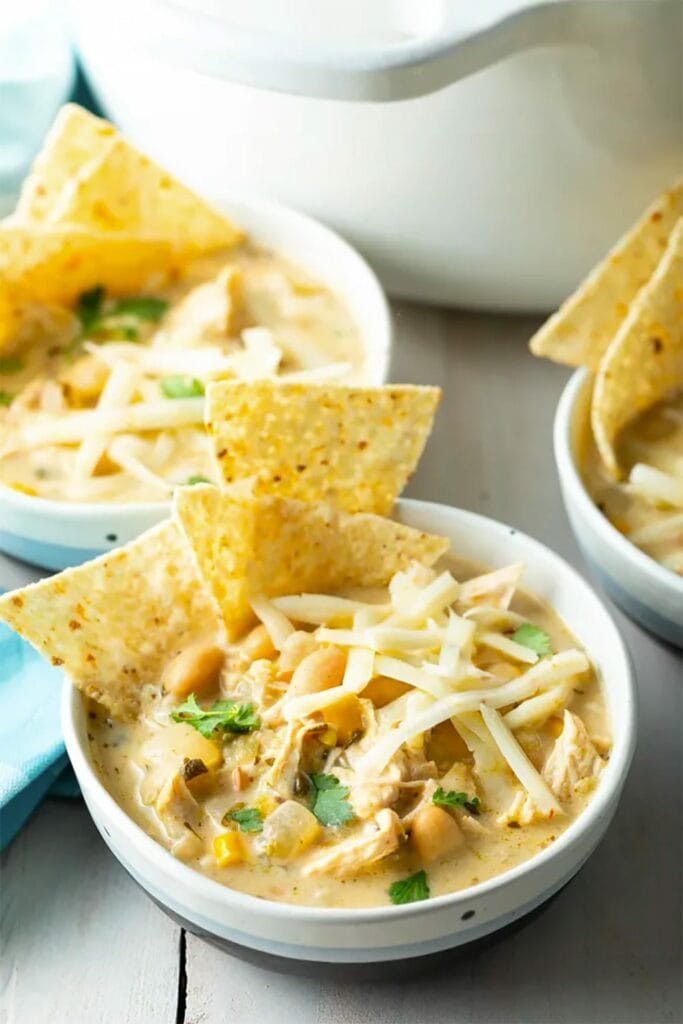 Creamy white chicken chili
