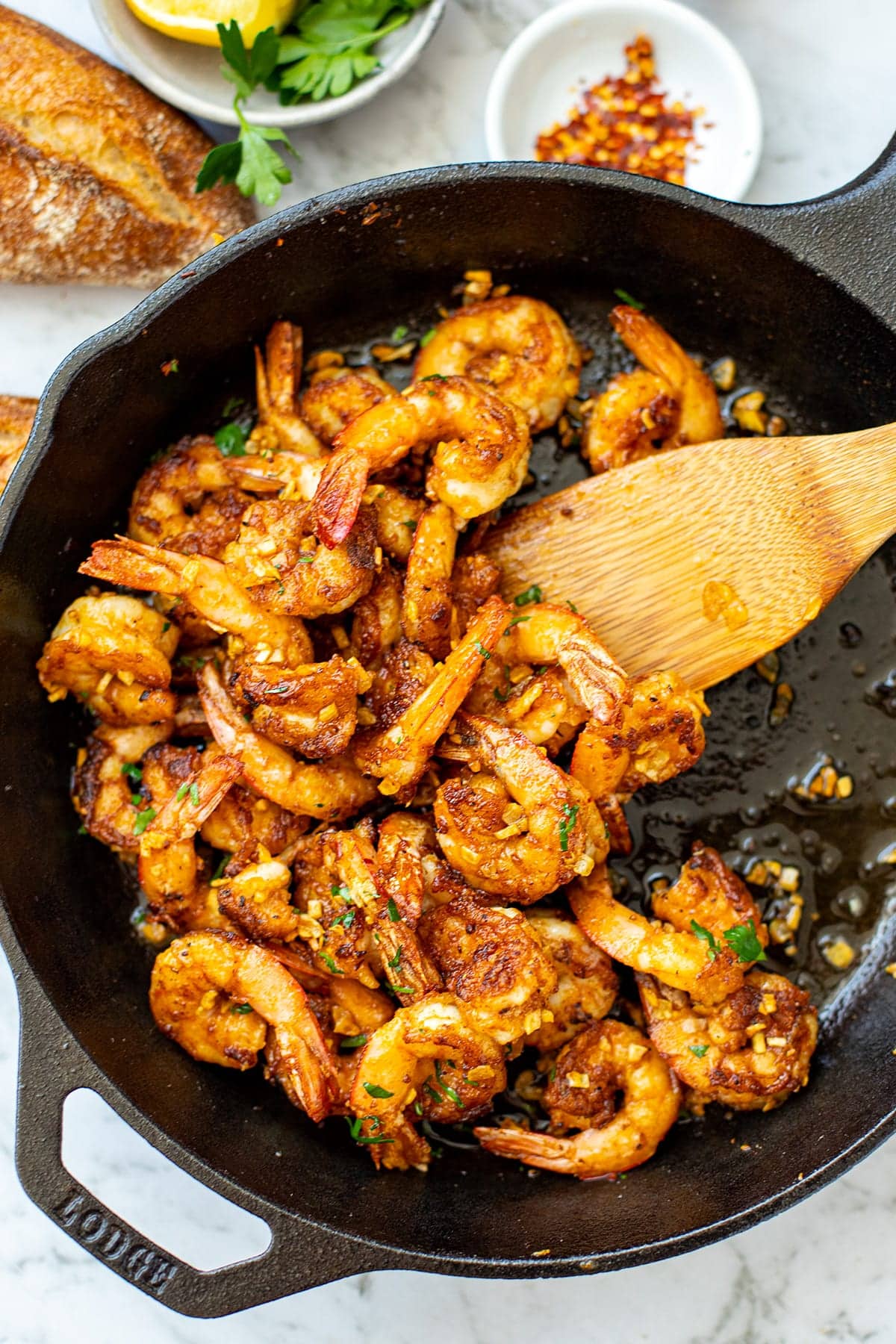 crispy garlic butter shrimp (prawns).