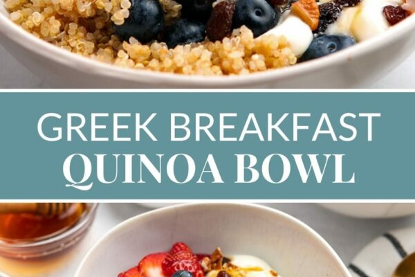 Quinoa Breakfast Bowl Greek-Style
