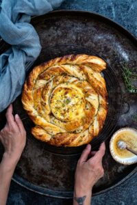 Puff Pastry Spiral With Baked Camembert And Honey