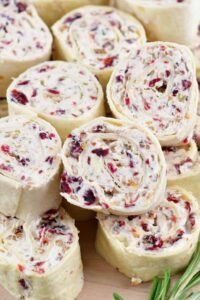 Cranberry Pecan Cream Cheese Pinwheels