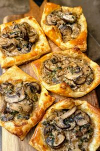 Mushroom, Shallot and Herbed Goat Cheese Tarts