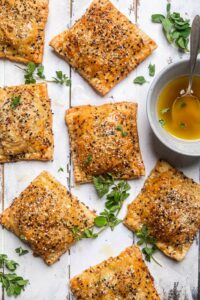 Cheesy Vegan Potato and Onion Puff Pastries