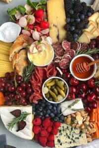 French cheese and charcuterie board