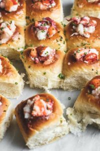 Pull Apart Lobster Sliders with Garlic Chive Butter