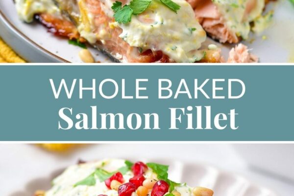 Festive Whole Baked Salmon Fillet
