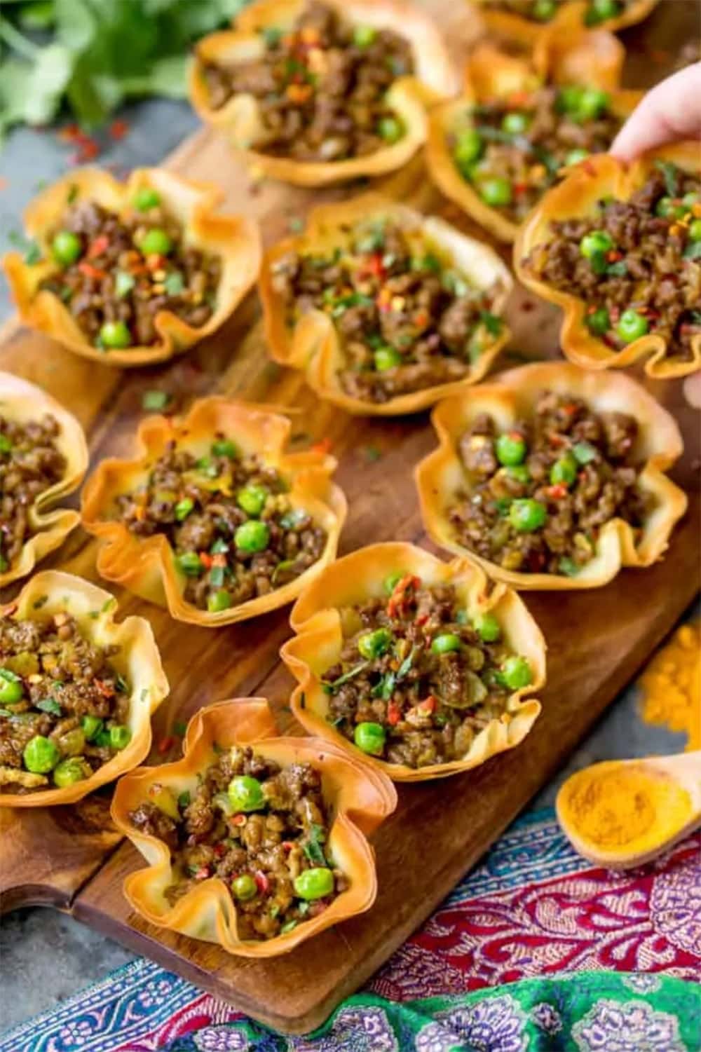 Spicy Lamb Samosa Cups