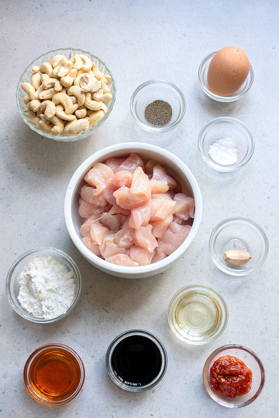 ingredients for chinese cashew chicken recipe