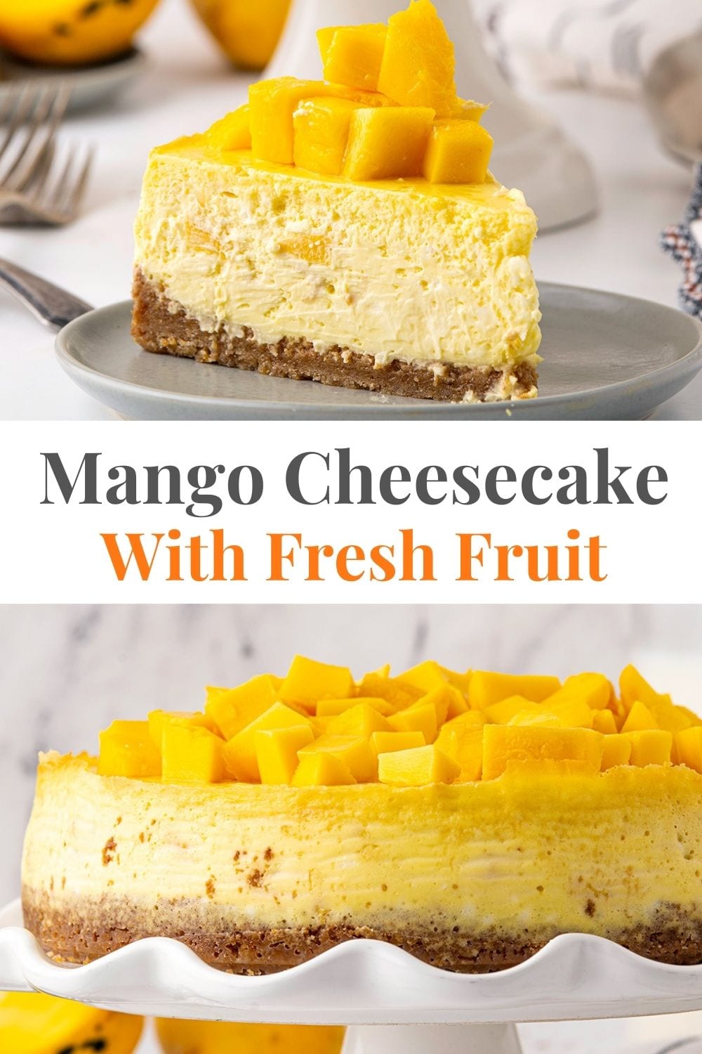 Mango Cheesecake With Fresh Fruit