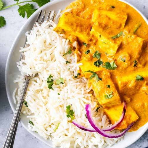 paneer curry with rice