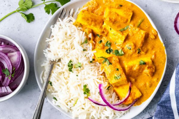 paneer curry with rice