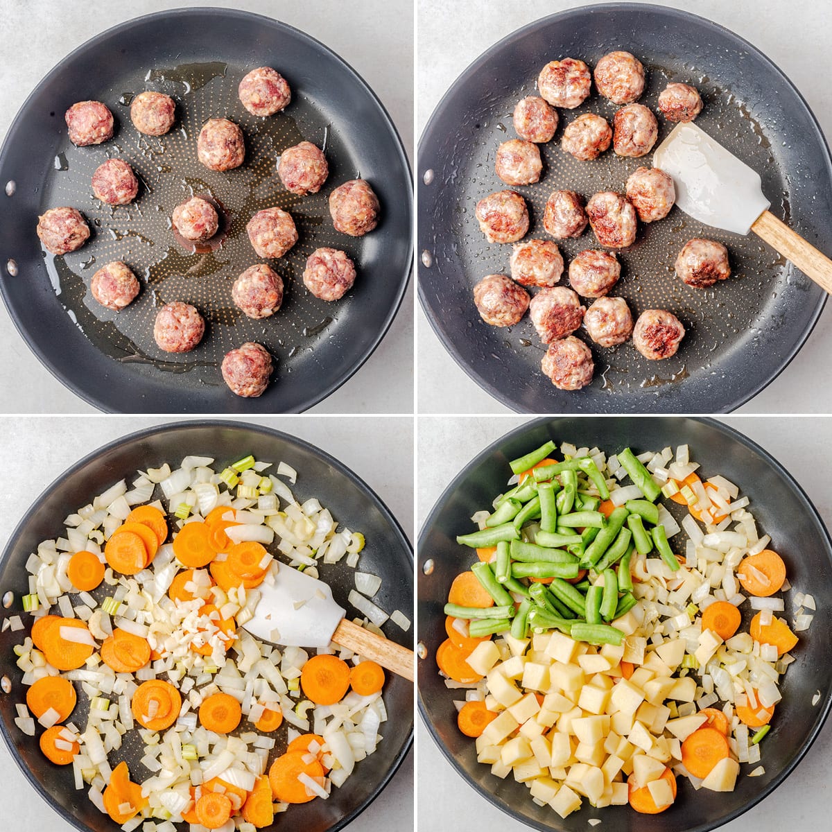 How to make Meatball Stew with veggies.