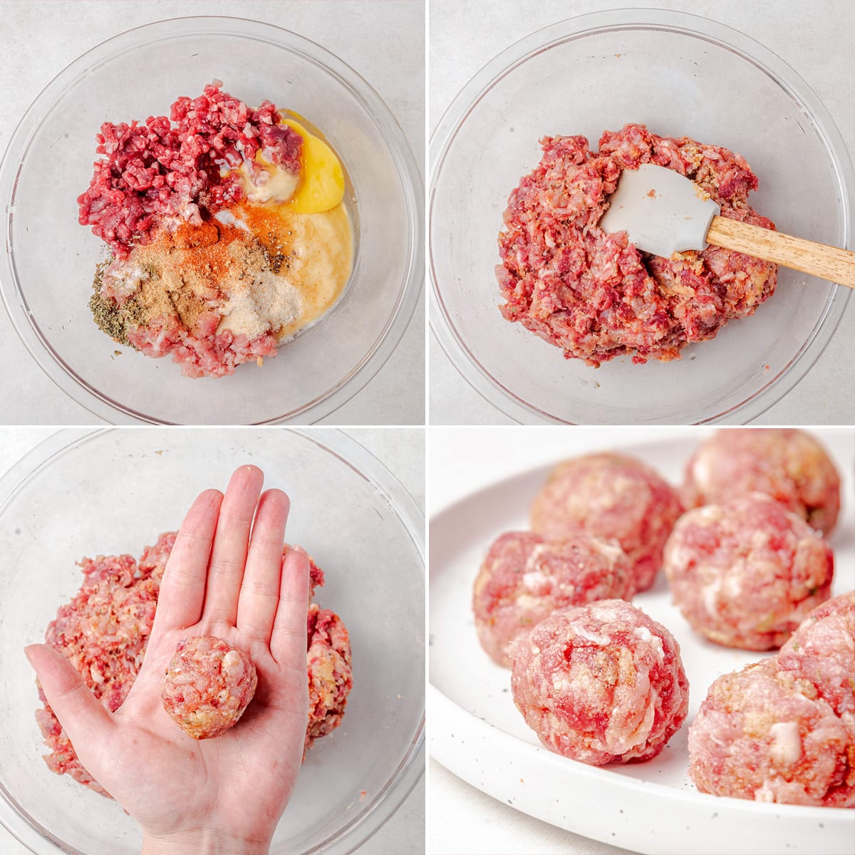 How to make the meatballs for the stew.