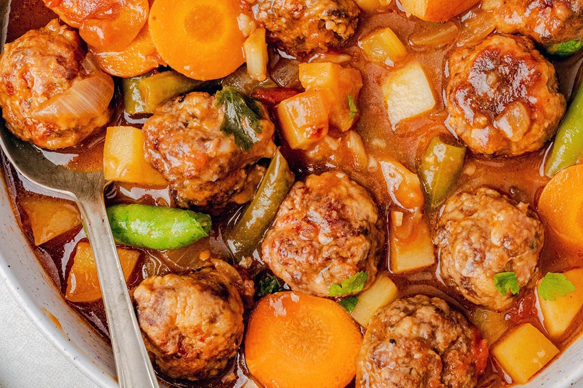 Meatball and potato Stew