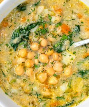 Chickpea Soup With Lemon & Herbs